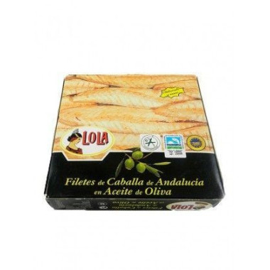 Filetes de caballa de Andalucía en aceite de oliva "Lola" 185gr