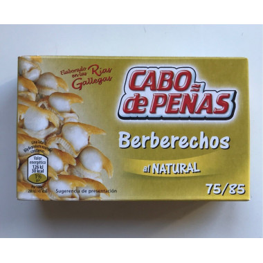 Berberechos al natural "Cabo de Peñas" 75/85 piezas 63gr