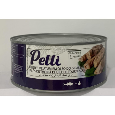 Filetes de atún en aceite de girasol "Pelli" 650gr