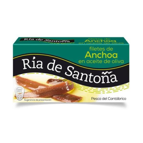 Filetes de anchoa en aceite de oliva "Ría de Santoña" 29gr