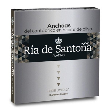 Filetes de anchoa del Cantábrico en aceite de oliva "Ría de Santoña" PLATINO 70gr 