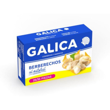 Berberechos al natural "Galica" 25/35 piezas 63gr