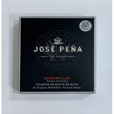 Sardinillas PICANTES en aceite de oliva "José Peña" 30/35 piezas 138gr