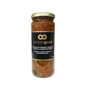 Ensalada de tomate y pimiento asado con carbón de encina "Siempre Good" 465gr