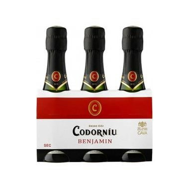 Cava "Codorniu" seco Pack-3 benjamín (3 x 200ml)