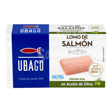 Lomo de salmón en aceite de oliva "Ubago" 120gr