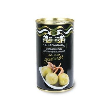 Aceitunas rellenas de anchoa "La Explanada" gourmet 350gr