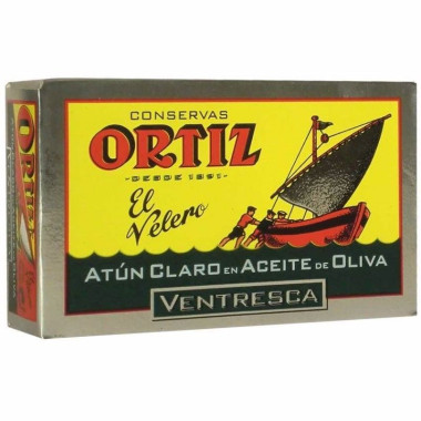 Ventresca de atún claro en aceite de oliva "Ortiz" 80gr